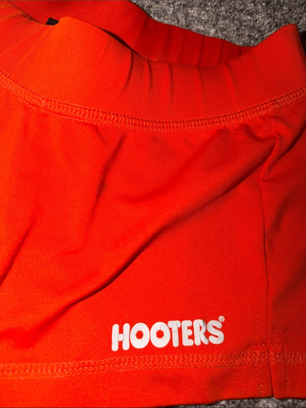 Hooters Orange Athletic Logo Shorts - Picture 2 of 4